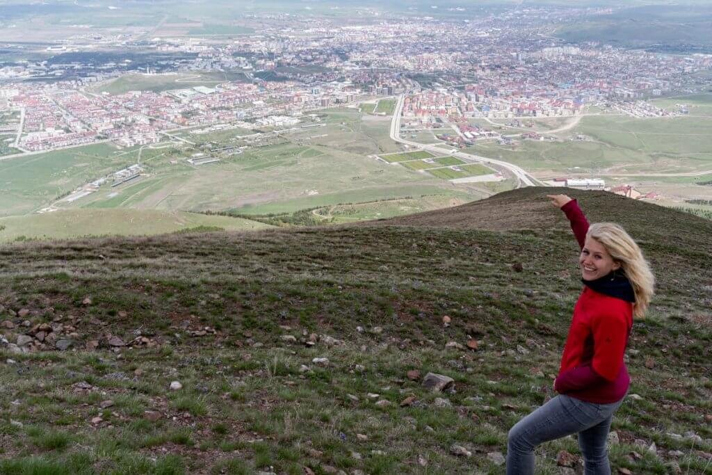 Erzurum vanaf de berg