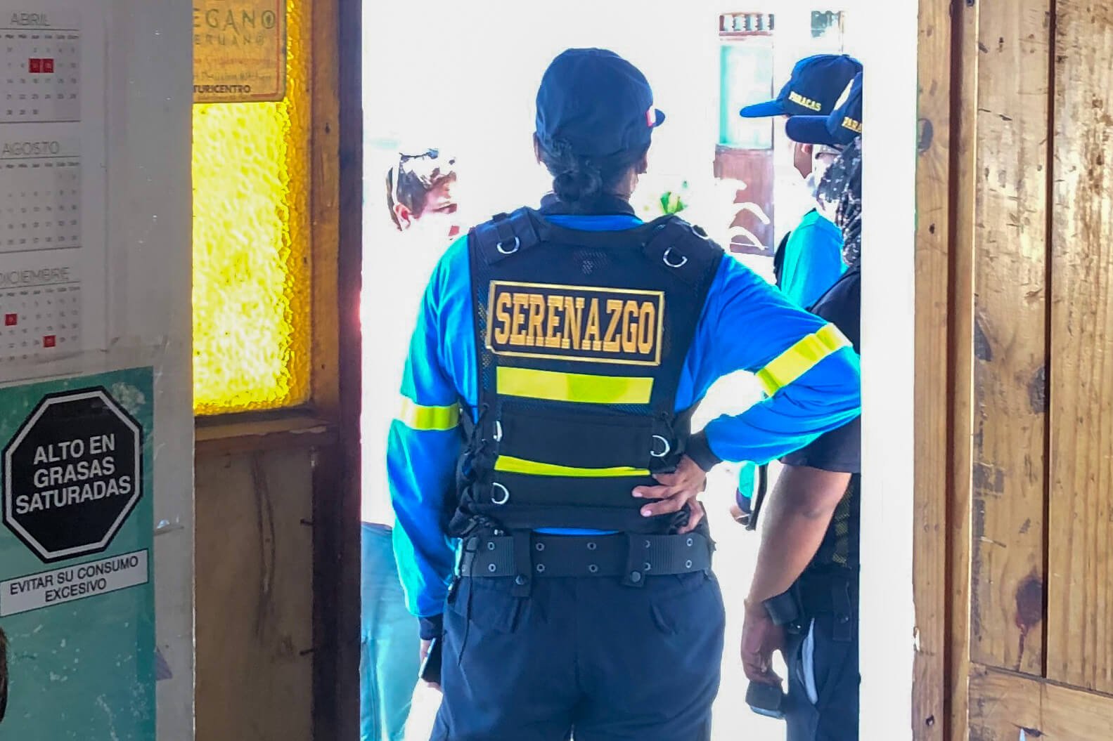 Politie tijdens de lockdown in Peru